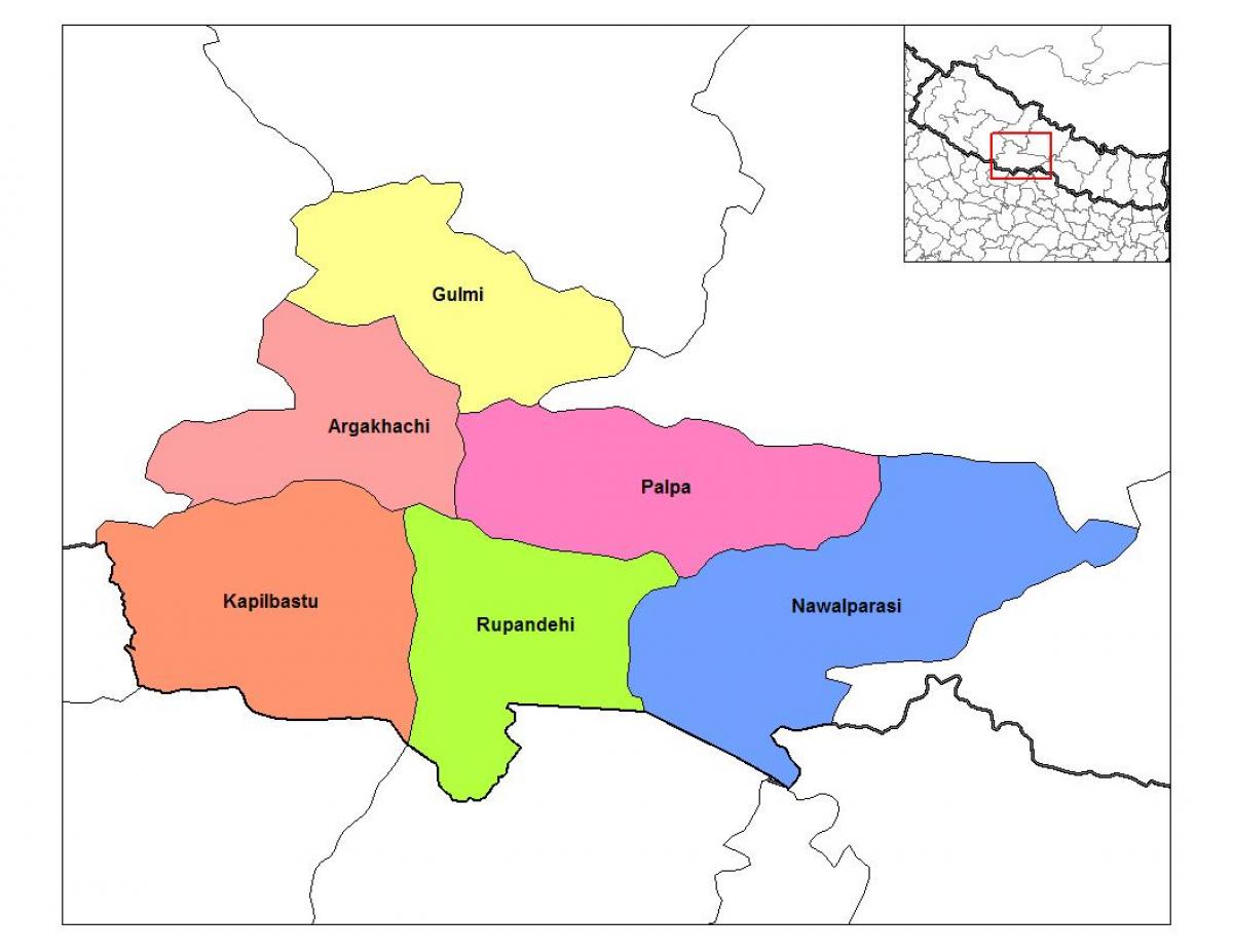 Zemljevid rupandehi nepal