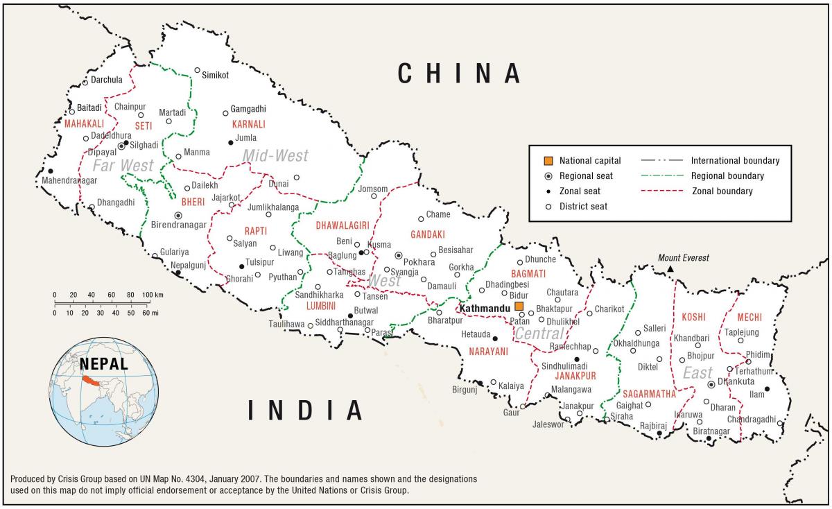 Zemljevid hiša nepal