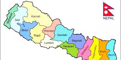 Nepal zemljevid nova