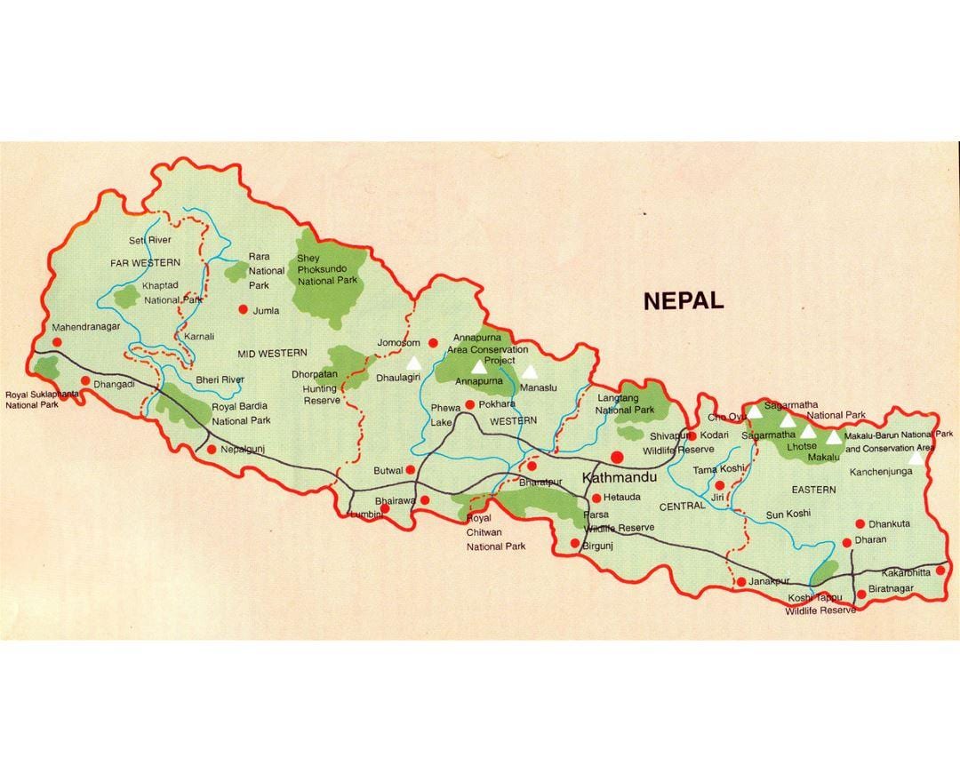 Zemljevid nepal železniške butwal