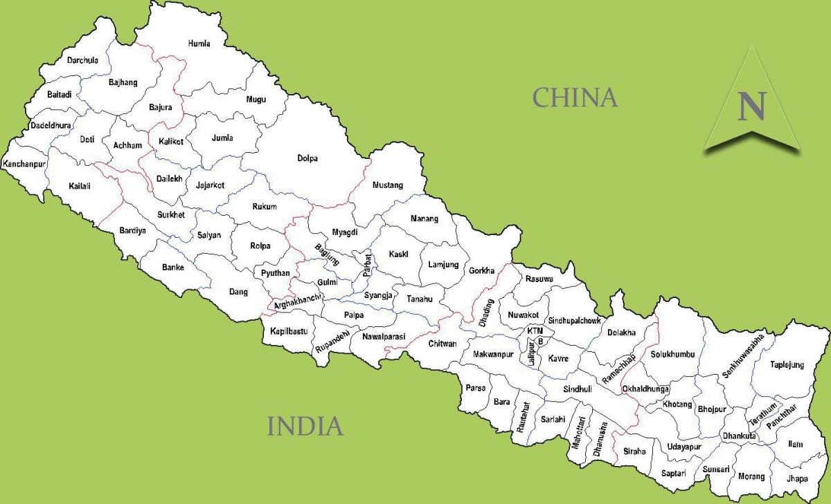 nepal zemljevid mesta