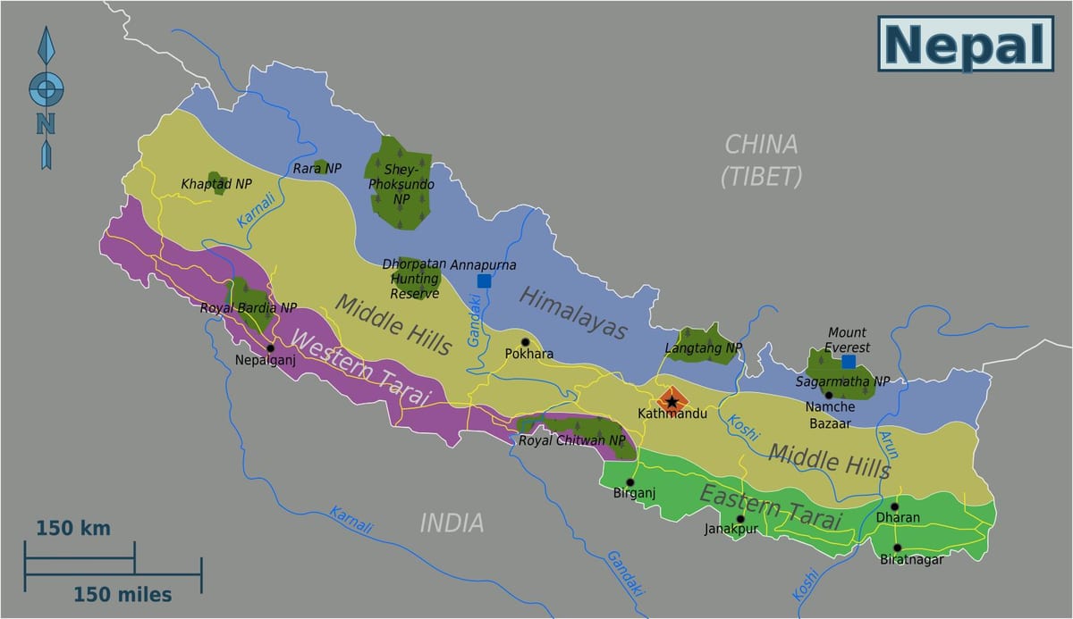 Zemljevid original nepal