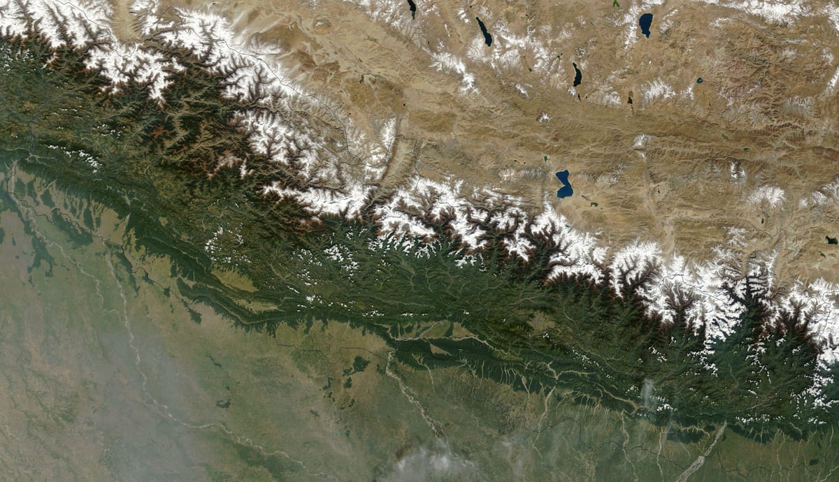 Zemljevid sat nepal živo