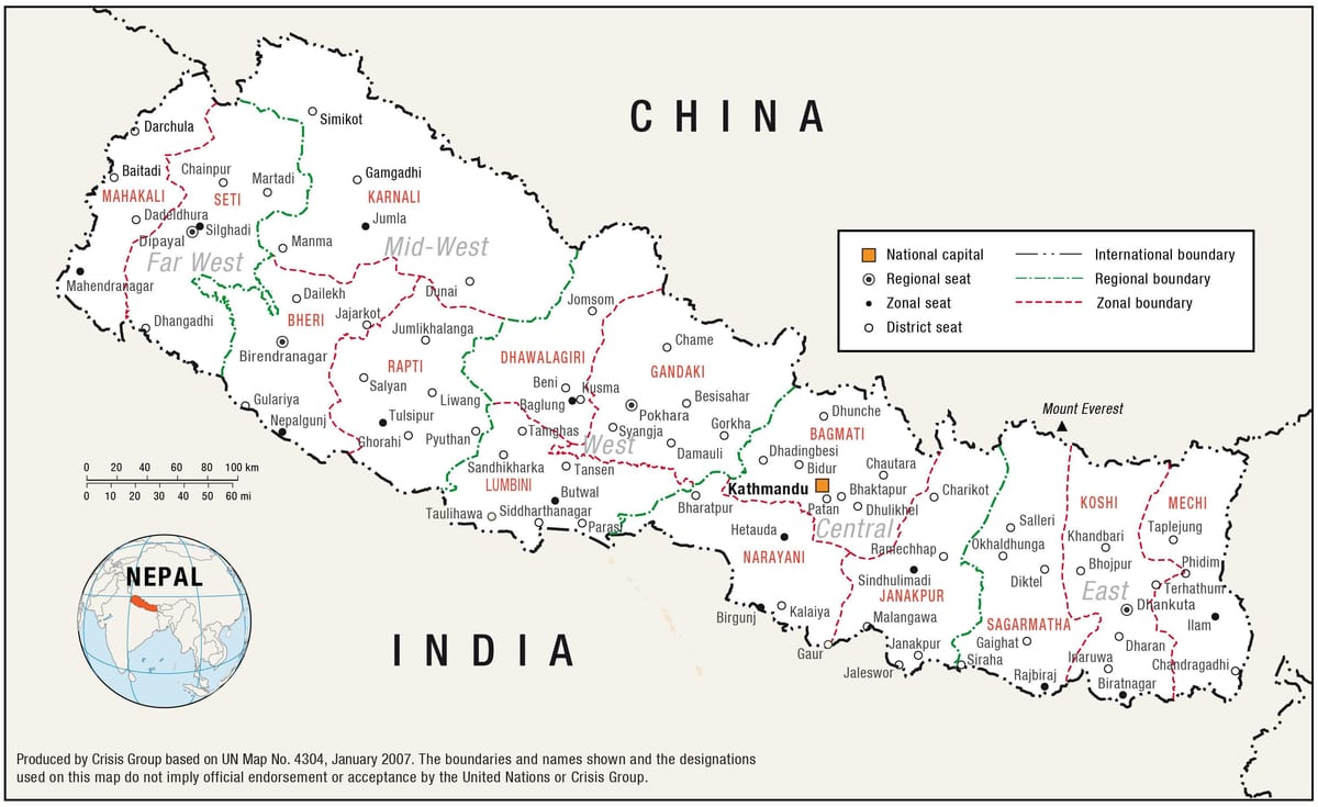 Zemljevid hiša nepal