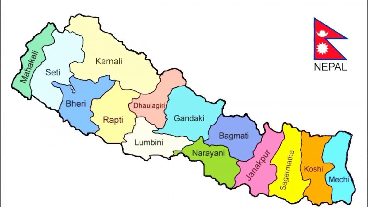 prikaz zemljevida nepal