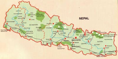 Zemljevid nepal železniške butwal