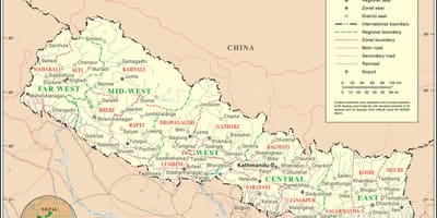 Železniški zemljevid nepal