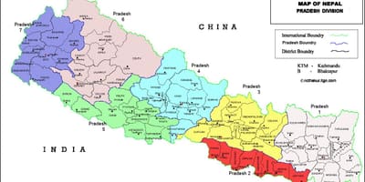 7 pradeš nepal zemljevid