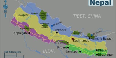 Geografski zemljevid nepal