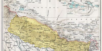 Zelo stari zemljevid nepal