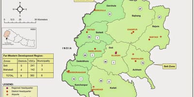 Zemljevid zahodni nepal