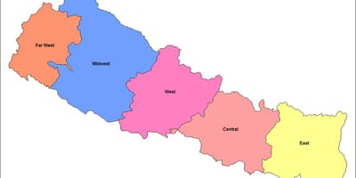 Zemljevid vzhodne razvoj regije nepal